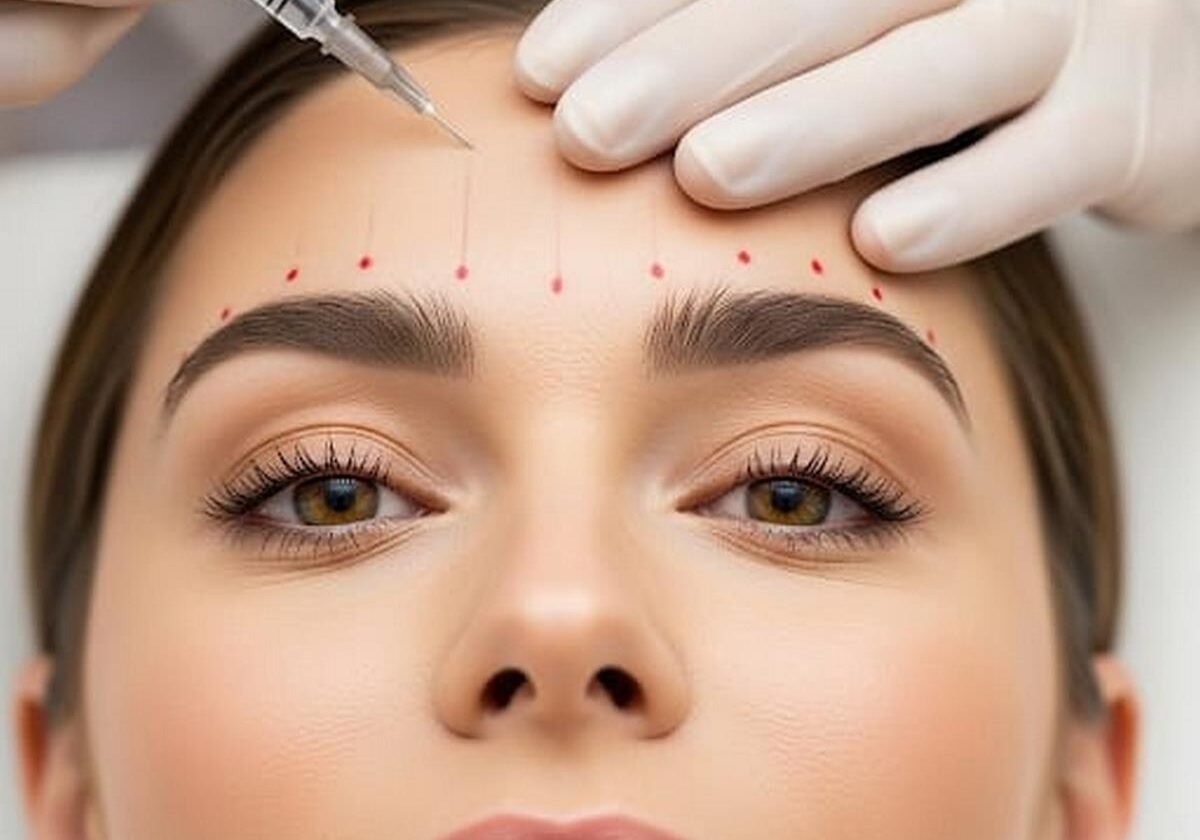 mujer aplicándose bótox en benalmádena